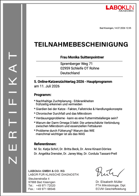 Zertifikat Laboklin